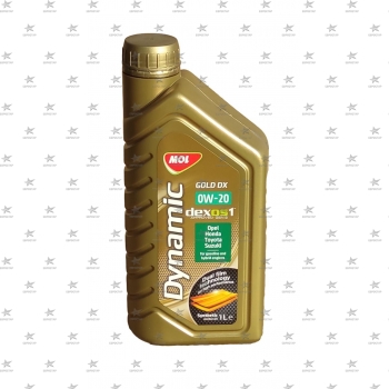 MOL DYNAMIC GOLD DX 0W-20 (1л) API SN API SN,  ILSAC GF-5,  dexos1 масло моторное синтетическое -45С