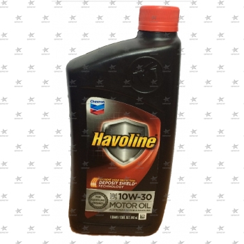 CHEVRON HAVOLINE MOTOR OIL 10W-30 (0.946л) SN масло моторное полусинтетическое -36C