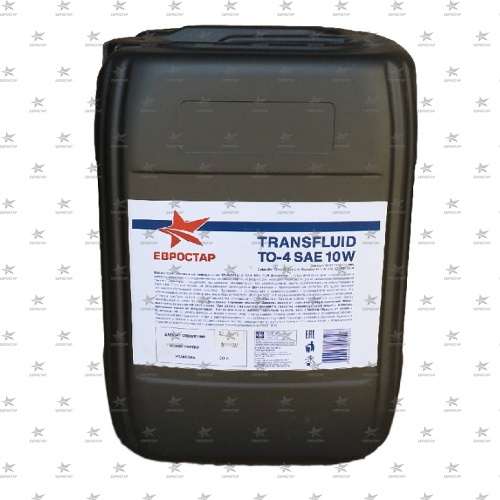 ЕВРОСТАР TRANSFLUID TO-4 SAE 10W (20л) CAT TO-4, Komatsu KES 07.868.1 масло тракторное трансмиссионное гидравлическое -36С
