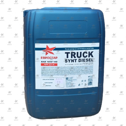ЕВРОСТАР TRUCK SYNT DIESEL SAE 10W-40 (20л) НОВ.Low SAPS, MAN M3477, MB 228.51 масло мот. синт. -39C