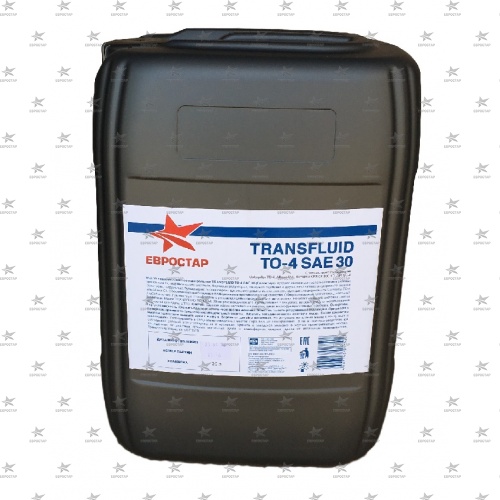 ЕВРОСТАР TRANSFLUID TO-4 SAE 30 (20л) CAT TO-4, Komatsu KES 07.868.1 масло тракторное трансмиссионное гидравлическое -36С