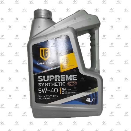 LUBRIGARD SUPREME SYNTHETIC PRO  5W-40 (4л) масло моторное 