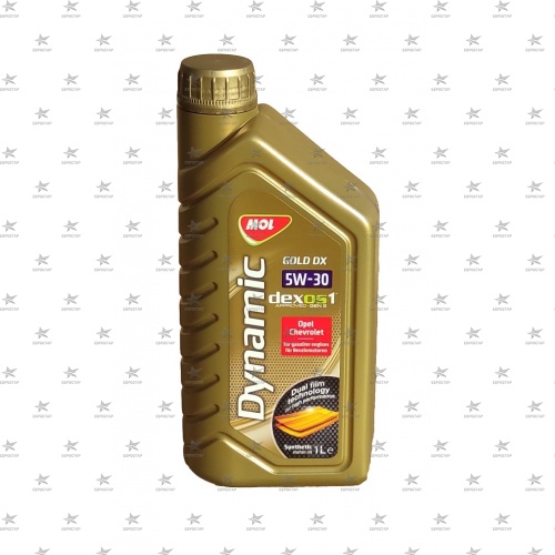 MOL DYNAMIC GOLD DX 5W-30 (1л) API SP ILSAC GF-6  dexos1масло моторное синтетическое -45С