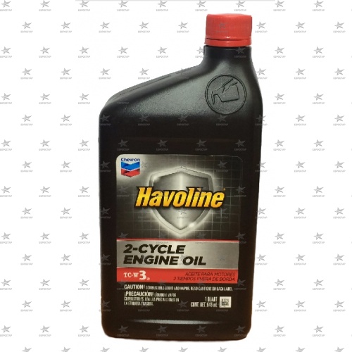 CHEVRON HAVOLINE 2-CYCLE MOTOR OIL (0,946л) TC-W3 масло моторное двухтактное для мототехники 1:50