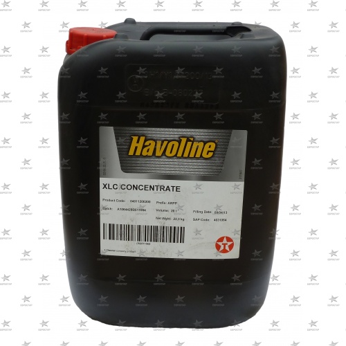 TEXACO HAVOLINE XLC (20л.) антифриз концентрат цвет красный оранжевый