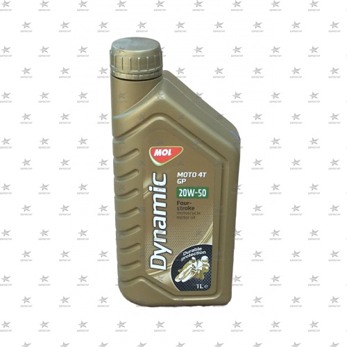 MOL DYNAMIC MOTO 4T GP 20W-50 (1л) SG, JASO MA2 масло моторное для четырёхтактных мотоциклетных двигателей -24*C